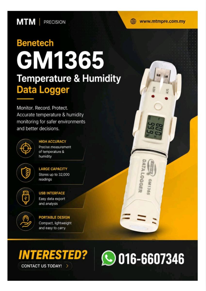 Benetech GM1365 Temperature & Humidity Data Logger