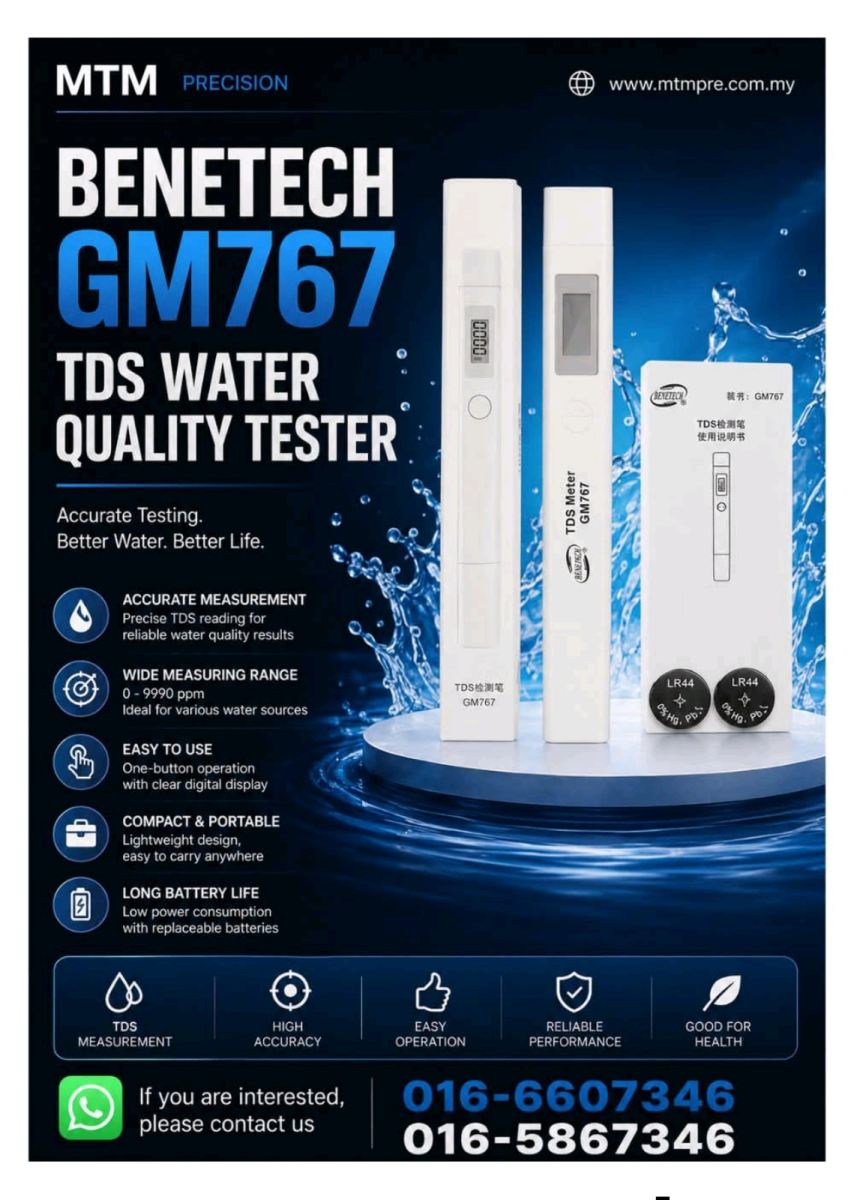 Benetech GM767 TDS Water Quality Tester Malaysia