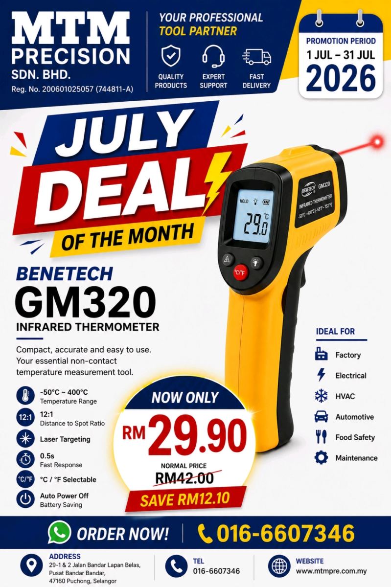 July Deal of the Month Benetech GM320 Infrared Thermometer Malaysia