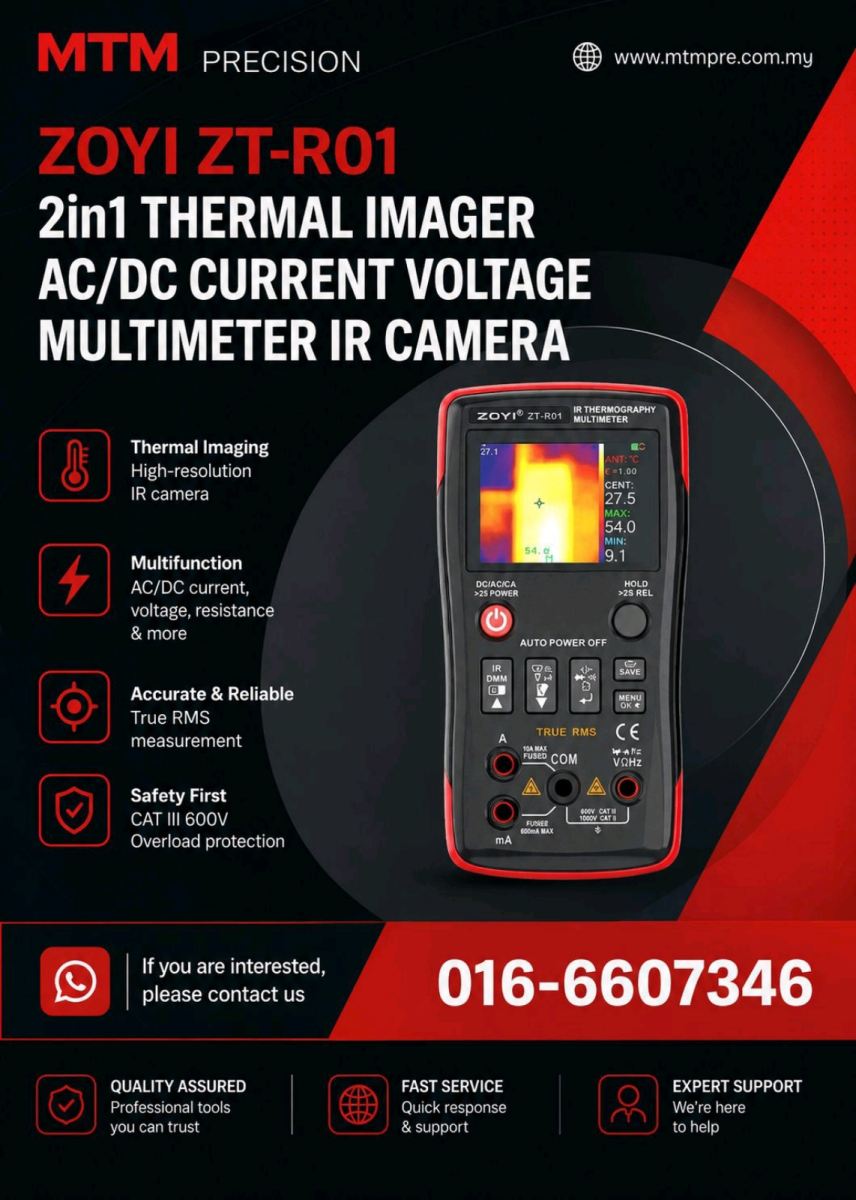 ZOYI ZT-R01 2-in-1 Thermal Imager Multimeter Malaysia