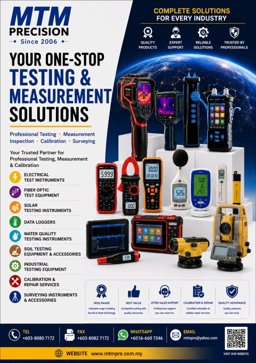Professional Testing & Measurement Instruments Supplier Malaysia | Surveying Equipment | Calibration Services | MTM Precision Malaysia