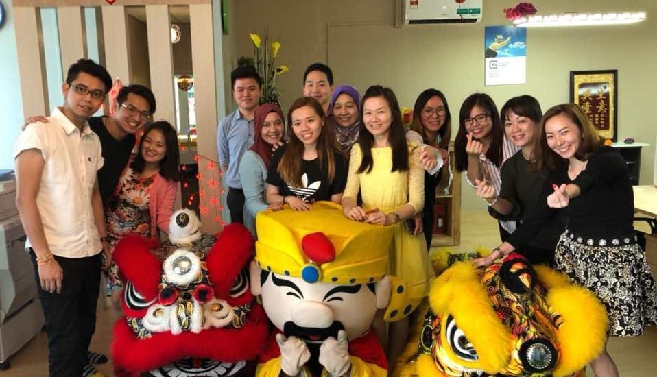 Chinese New Year Lion Dance Celebration at the office