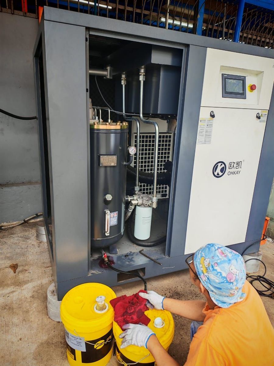 To Service 1 unit Ohkay Air Compressor 75HP