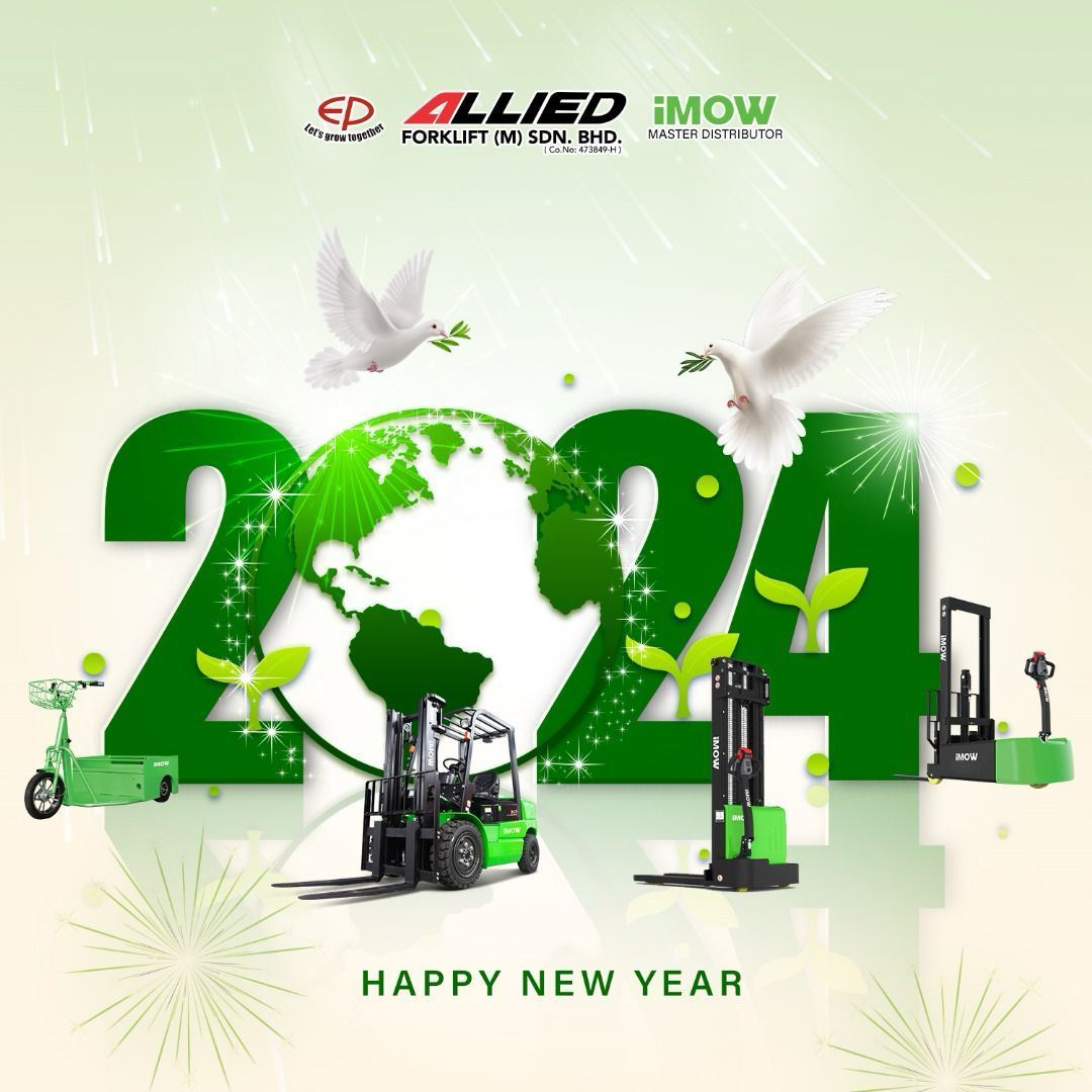 2024 Greeting from Allied Forklift, We are committed to providing you with top-notch forklift solutions and excellent service throughout the coming year 2024.