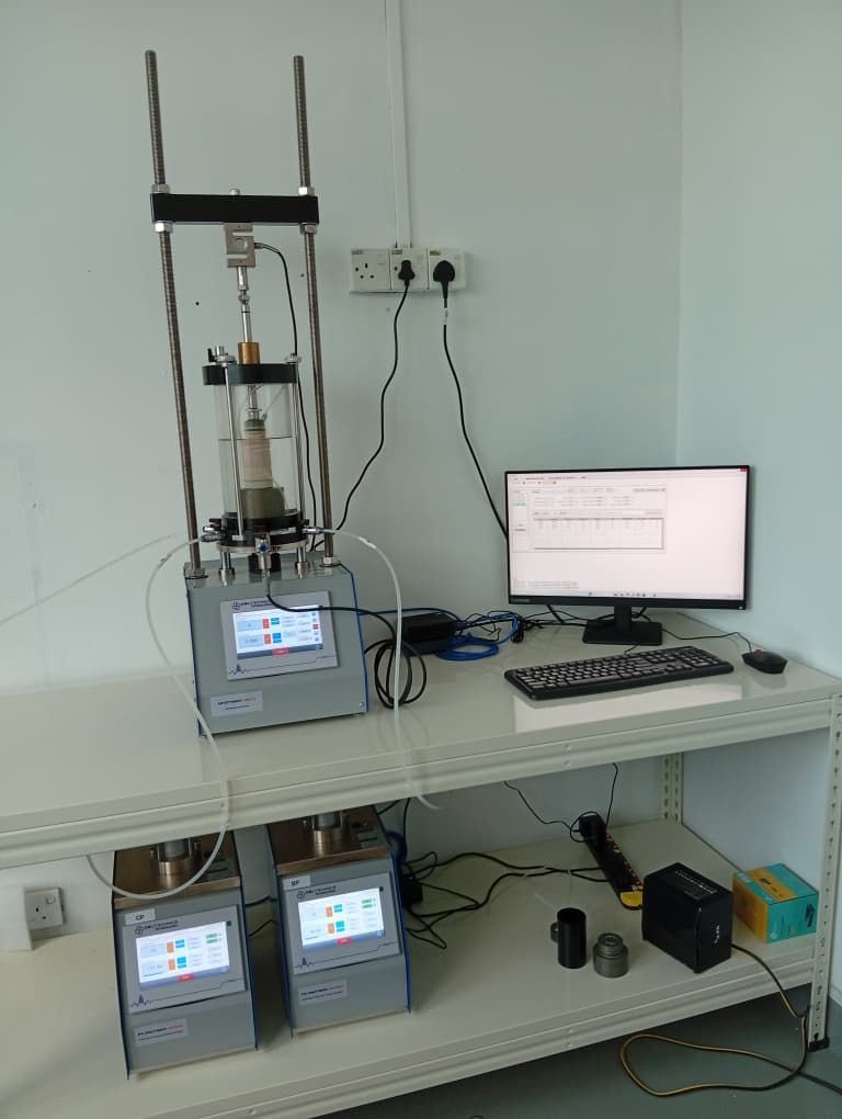 SUCCESSFUL INSTALLATION AND TRAINING OF TRIAXIAL TESTING SYSTEM (CIU,UU,UCT,CD)