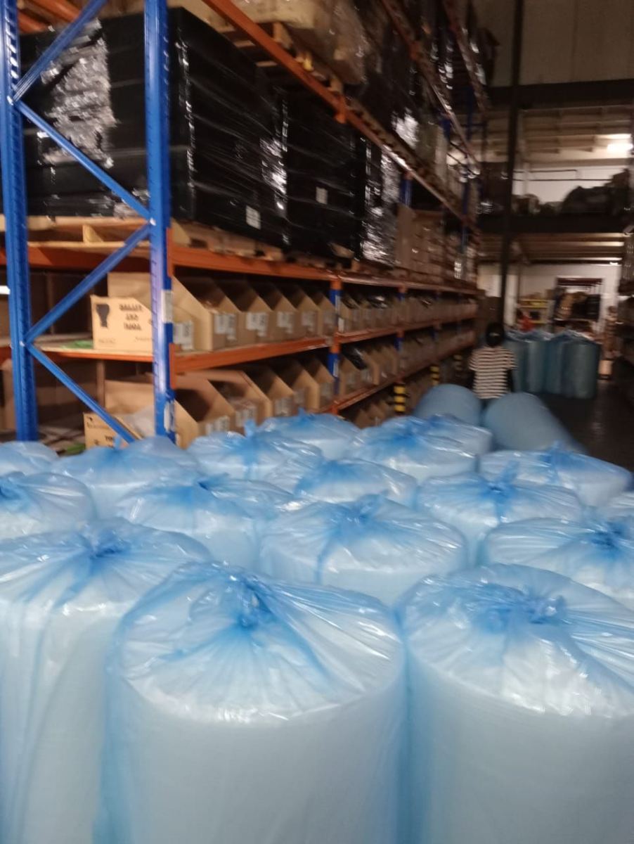 One truck. Hundreds of bubble wrap rolls. Delivery to Puchong warehouse