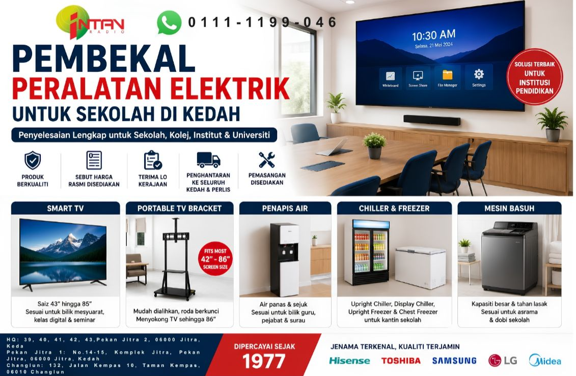 Pembekal Peralatan Elektrik Untuk Sekolah di Kedah