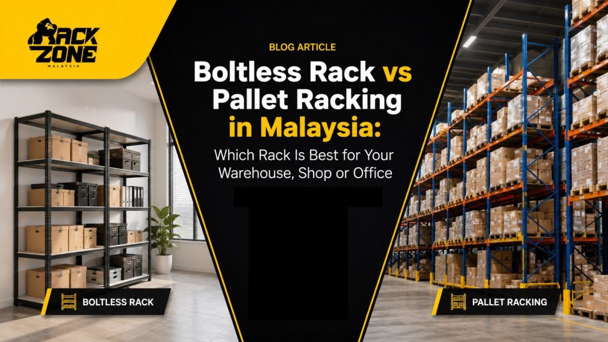 Boltless Rack vs Pallet Racking in Malaysia: Which Rack Is Best for Your Warehouse, Shop or Office