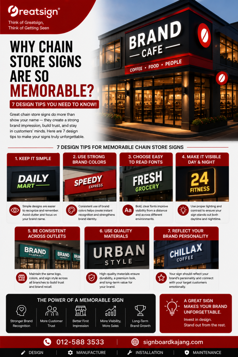 Why Chain Store Signs Are So Memorable? 7 Design Tips You Need to Know!