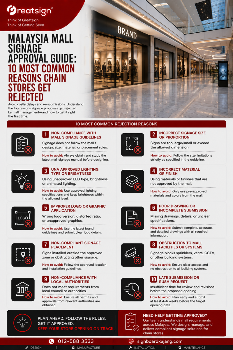Malaysia Mall Signage Approval Guide: 10 Most Common Reasons Chain Stores Get Rejected