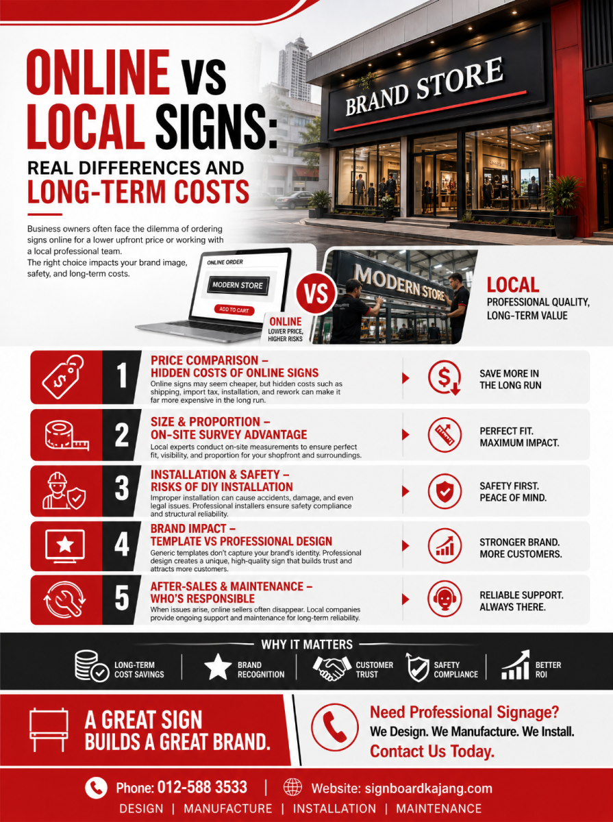 Online vs Local Signs: Real Differences and Long-Term Costs