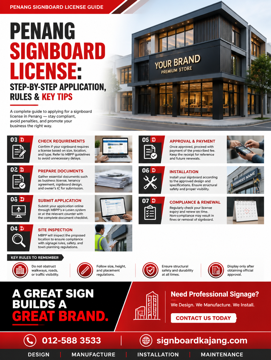 Penang Signboard License: Step-by-Step Application, Rules & Key Tips