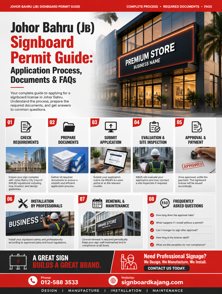 Johor Bahru (JB) Signboard Permit Guide: Application Process, Documents & FAQs