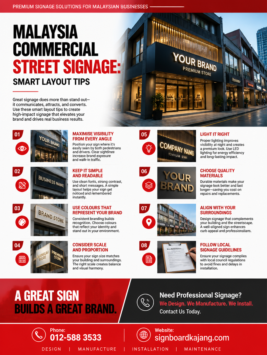 Malaysia Commercial Street Signage | Smart Layout Tips