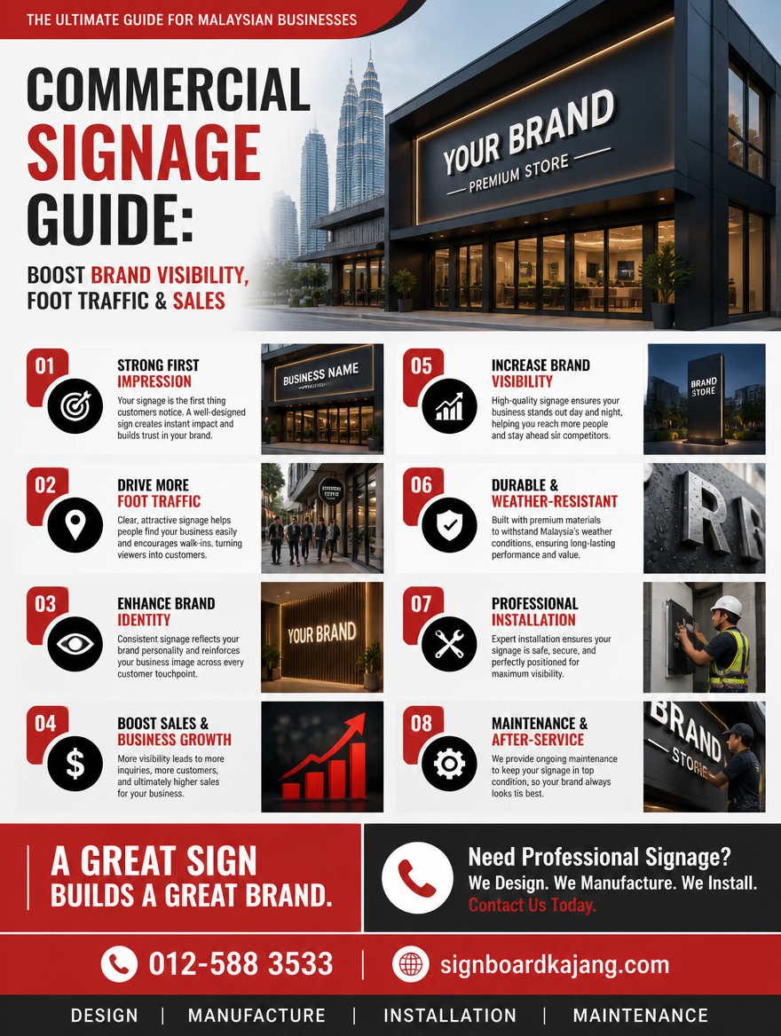 Commercial Signage Guide: Boost Brand Visibility, Foot Traffic & Sales