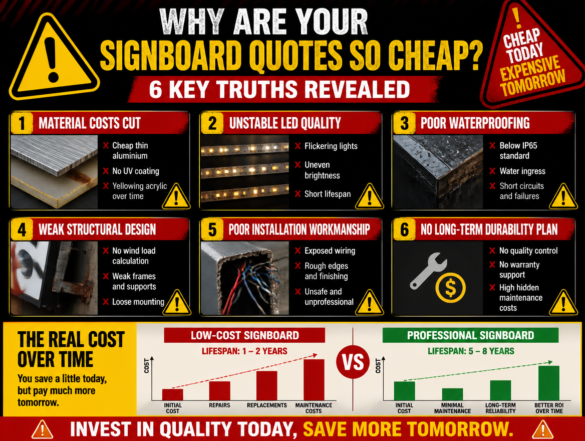 Why Are Your Signboard Quotes So Cheap? 6 Key Truths Revealed