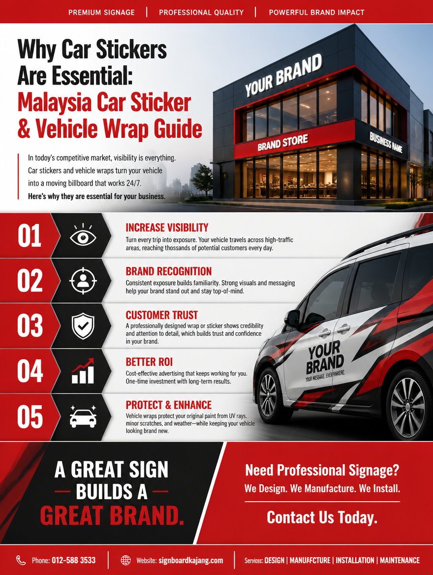 Why Car Stickers Are Essential: Malaysia Car Sticker & Vehicle Wrap Guide