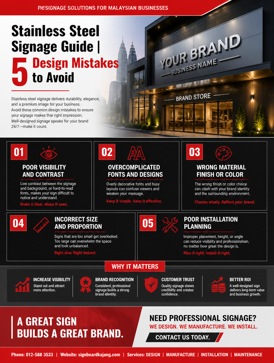Stainless Steel Signage Guide | 5 Design Mistakes to Avoid