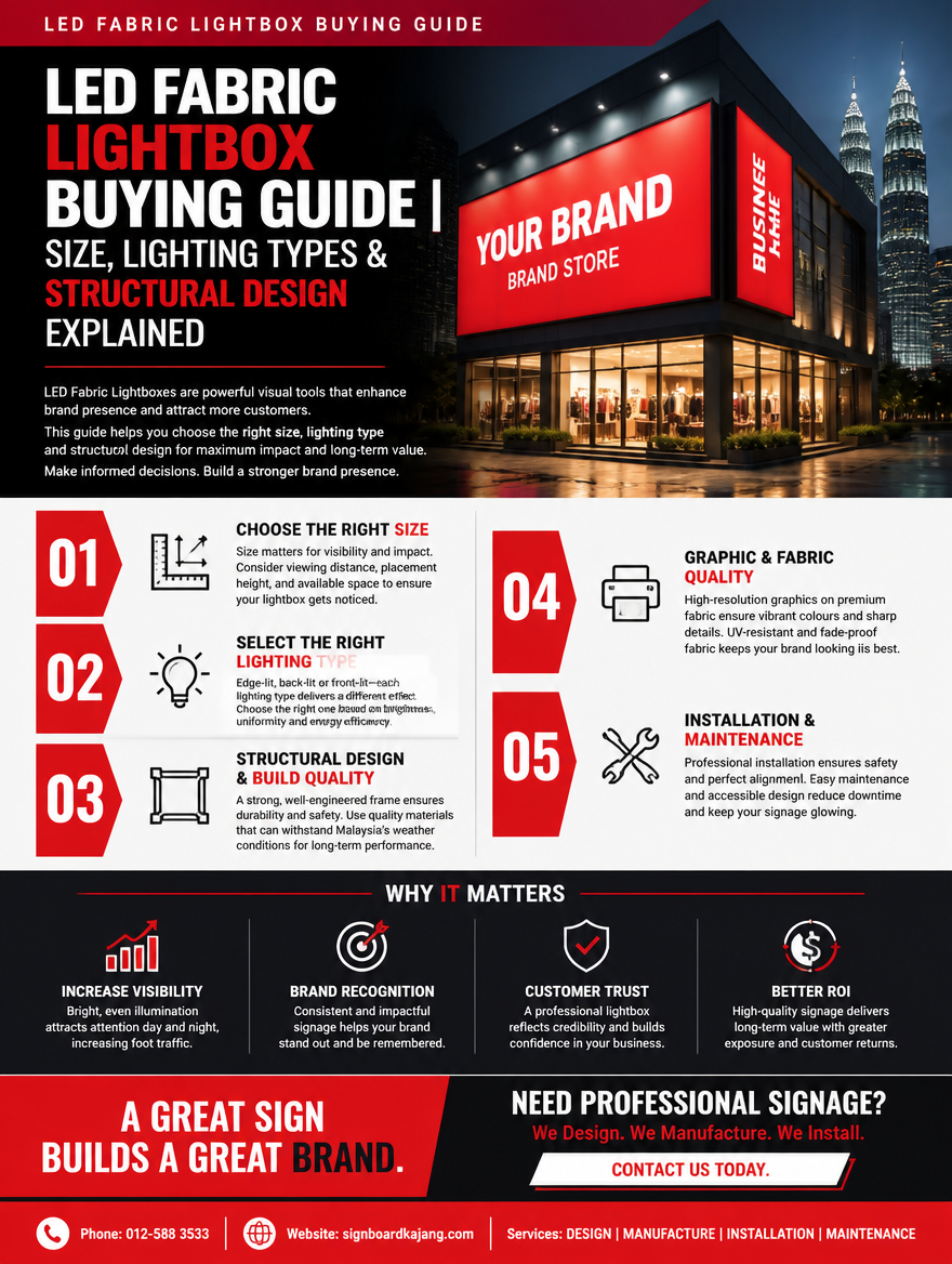 LED Fabric Lightbox Buying Guide | Size, Lighting Types & Structural Design Explained