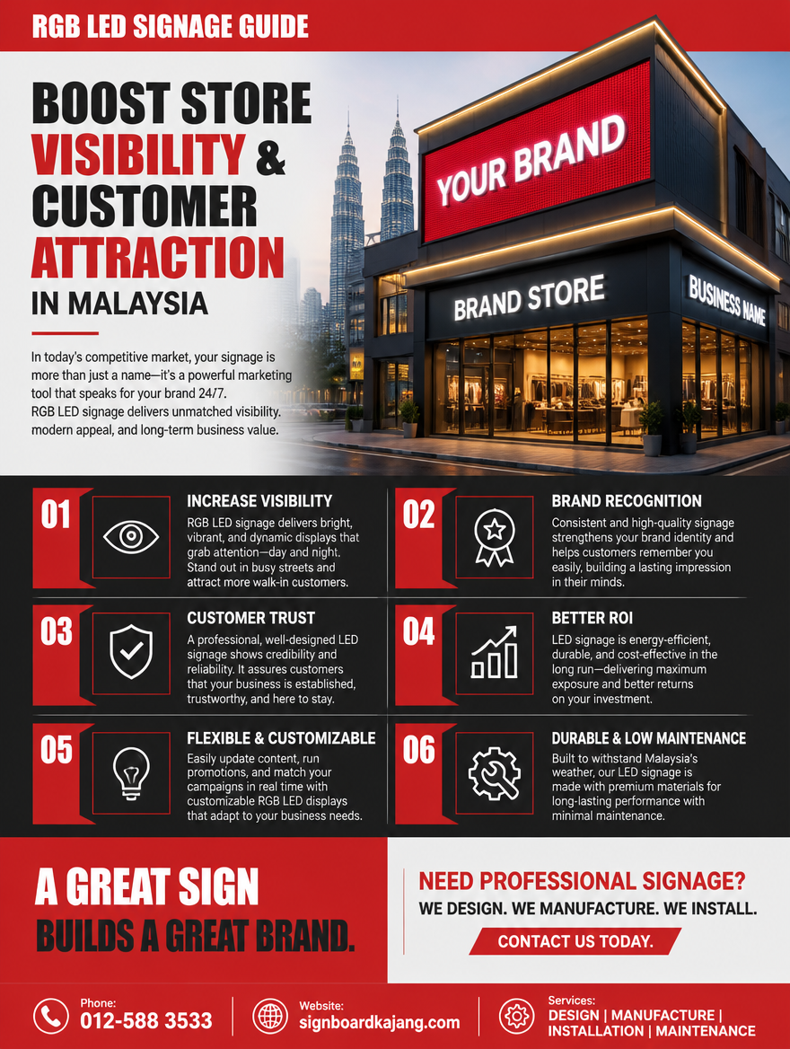 RGB LED Signage Guide | Boost Store Visibility & Customer Attraction in Malaysia
