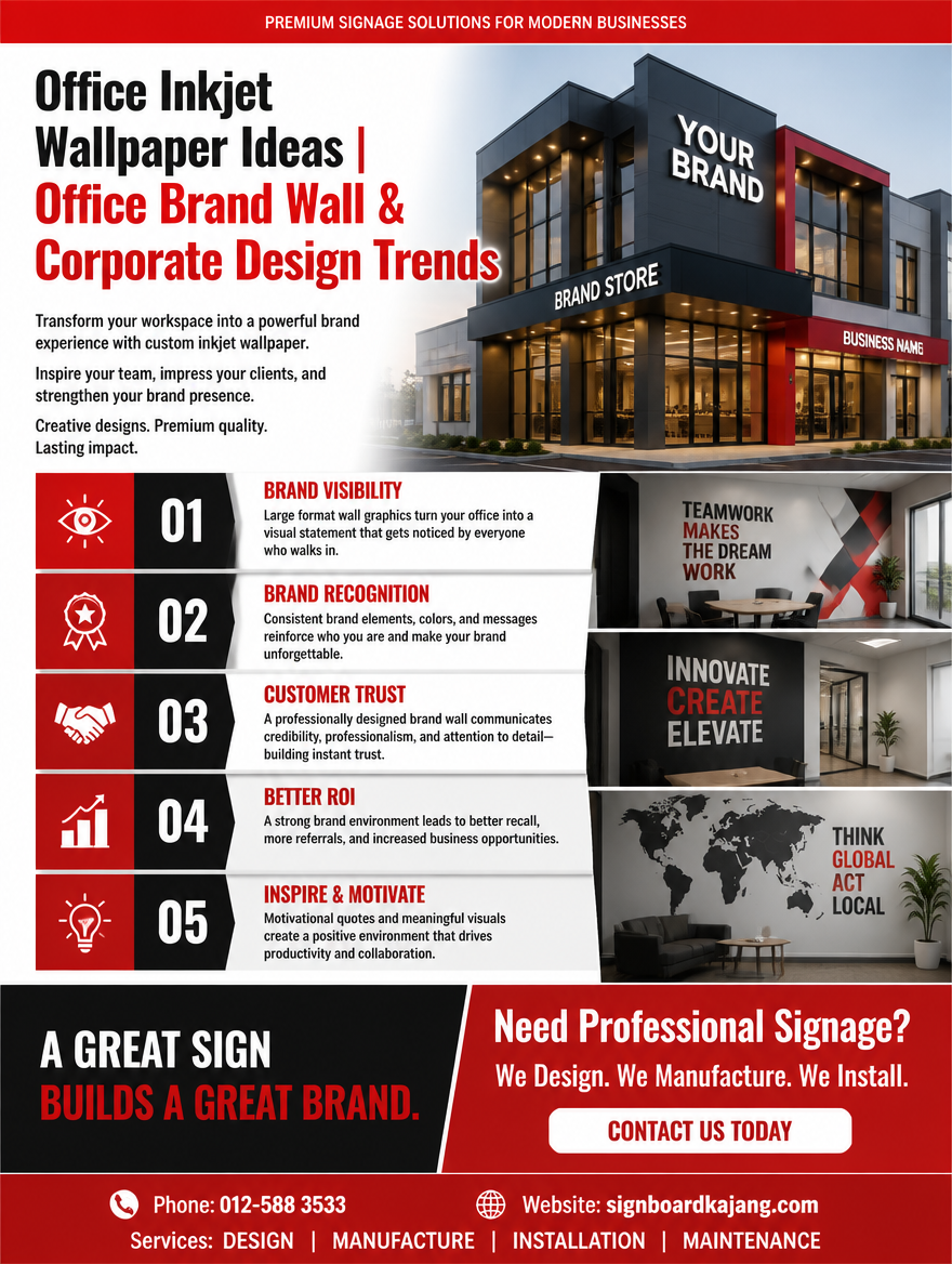 Office Inkjet Wallpaper Ideas��Office Brand Wall & Corporate Design Trends