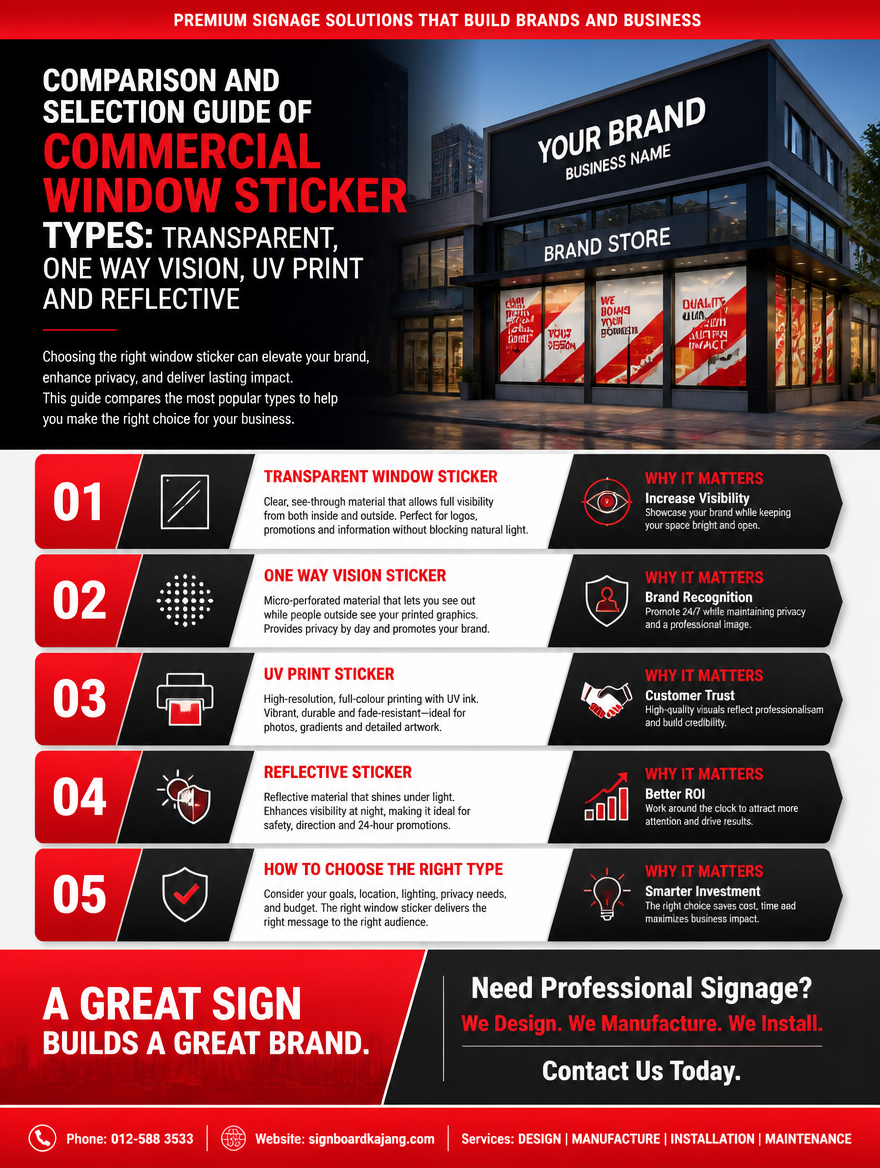 How to Choose the Right Window Sticker: A Complete Material Guide for Malaysia