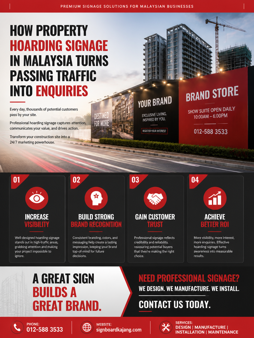 How Property Hoarding Signage In Malaysia Turns Passing Traffic Into Enquiries