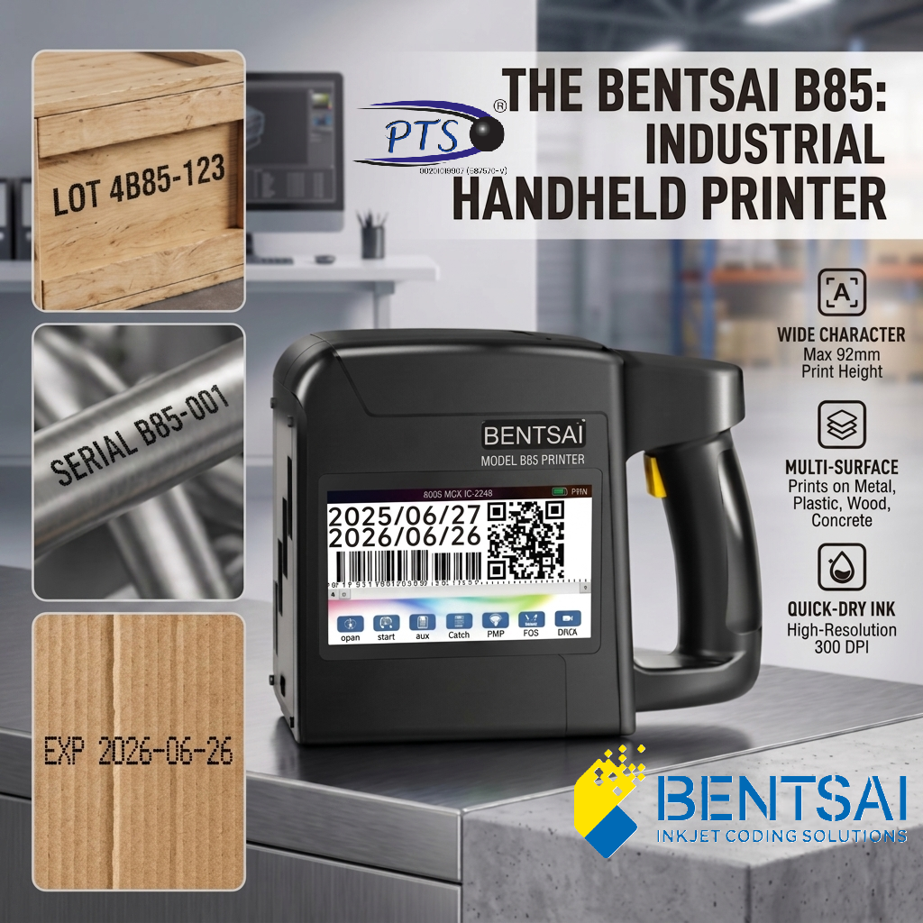 Upgrade Your Coding Efficiency with the Bentsai B85: The Ultimate 92mm Large-Character Handheld Printer in Malaysia & Singapore