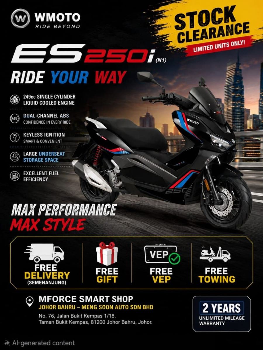 STOCK CLEARANCE PROMOTION-WMOTO ES250i (N1)