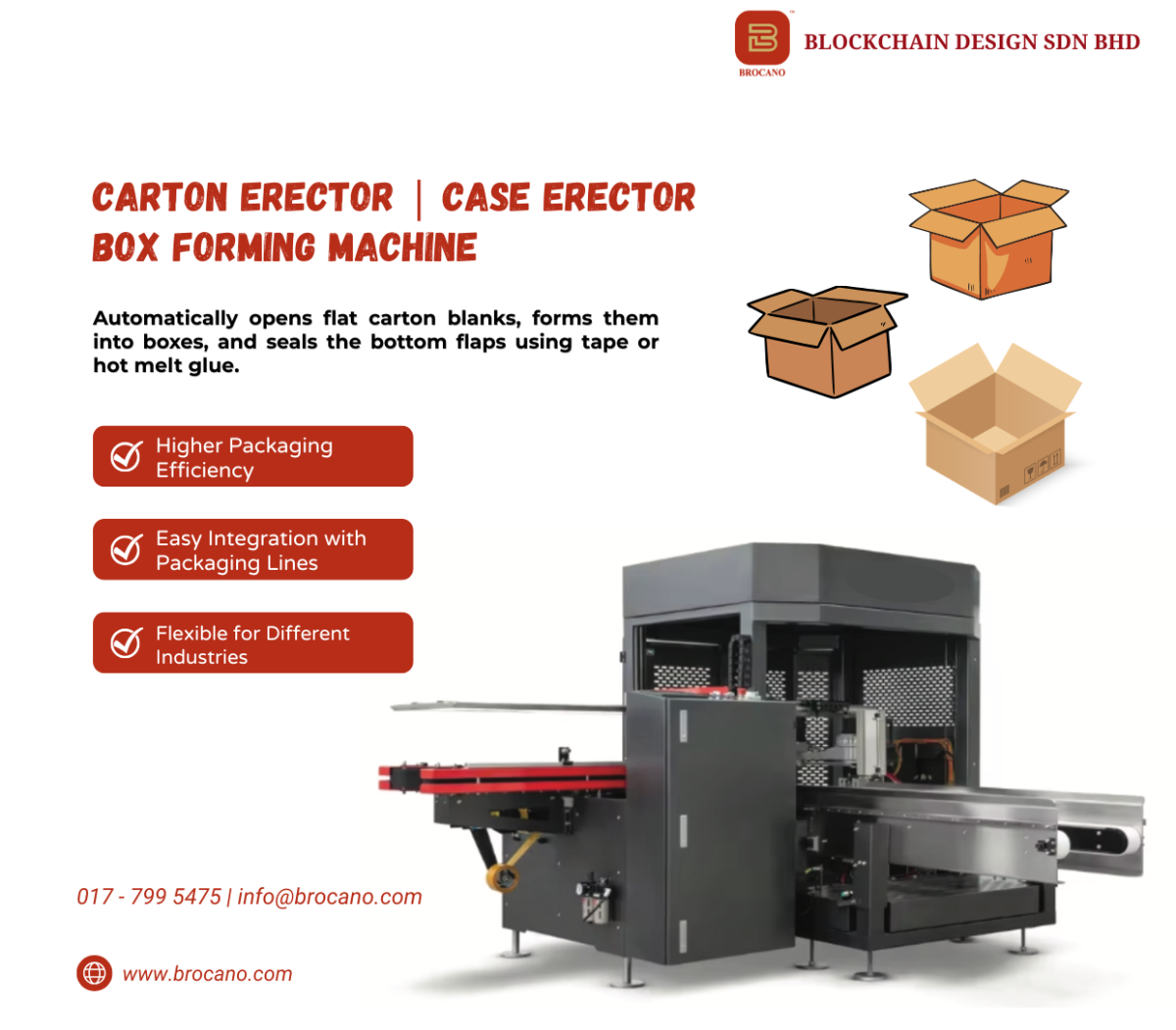 Top Automatic Case Erector Machine Selangor