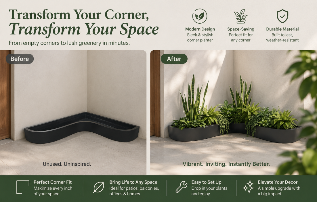 Curved Fiberglass Planters: Transform Bare Structures into Lush, Inviting Spaces �������Ƕ��Ʋ����ֻ���  Penanam Gentian Kaca Tersuai