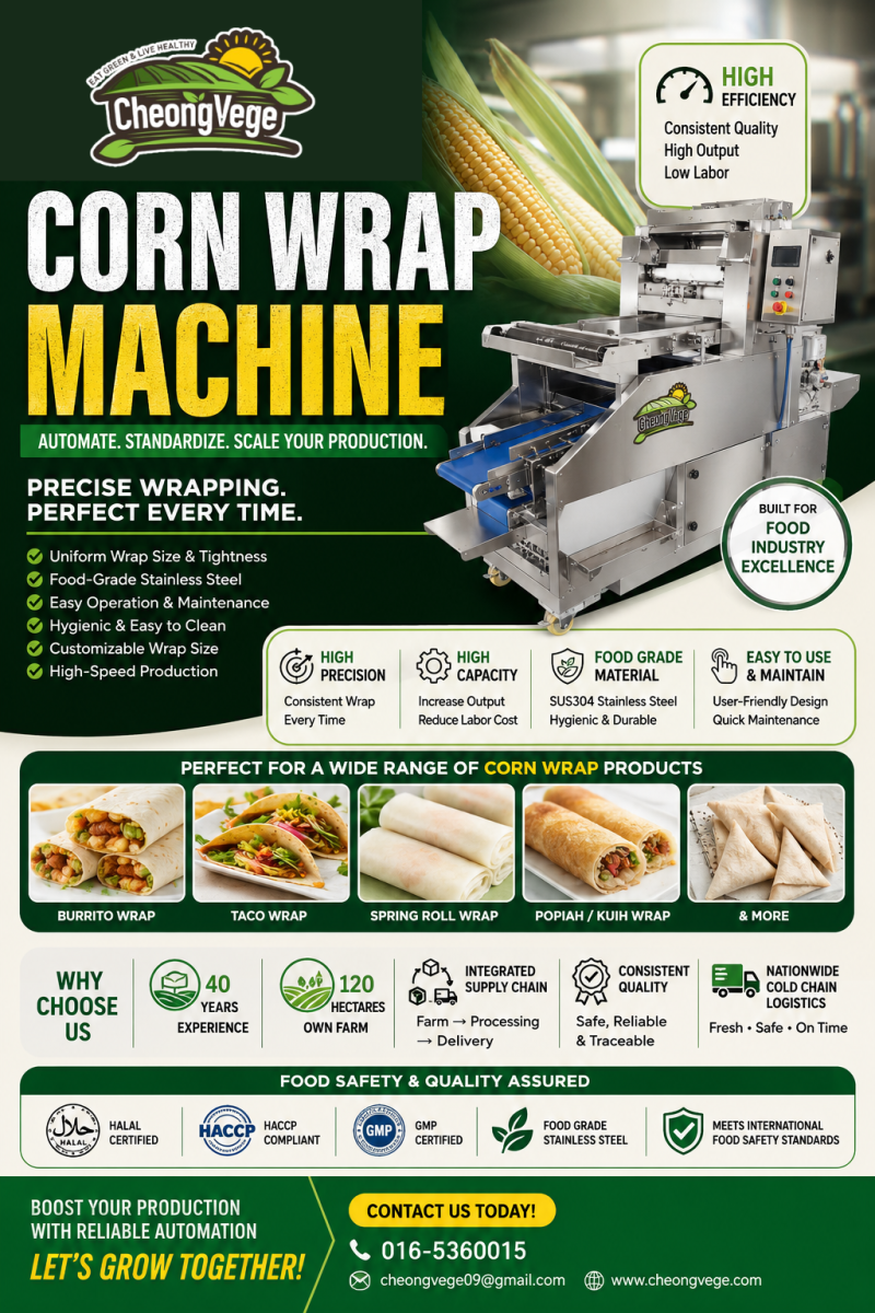 � Advanced Corn Wrap Machine for Food Manufacturers & Food Processing Industry
