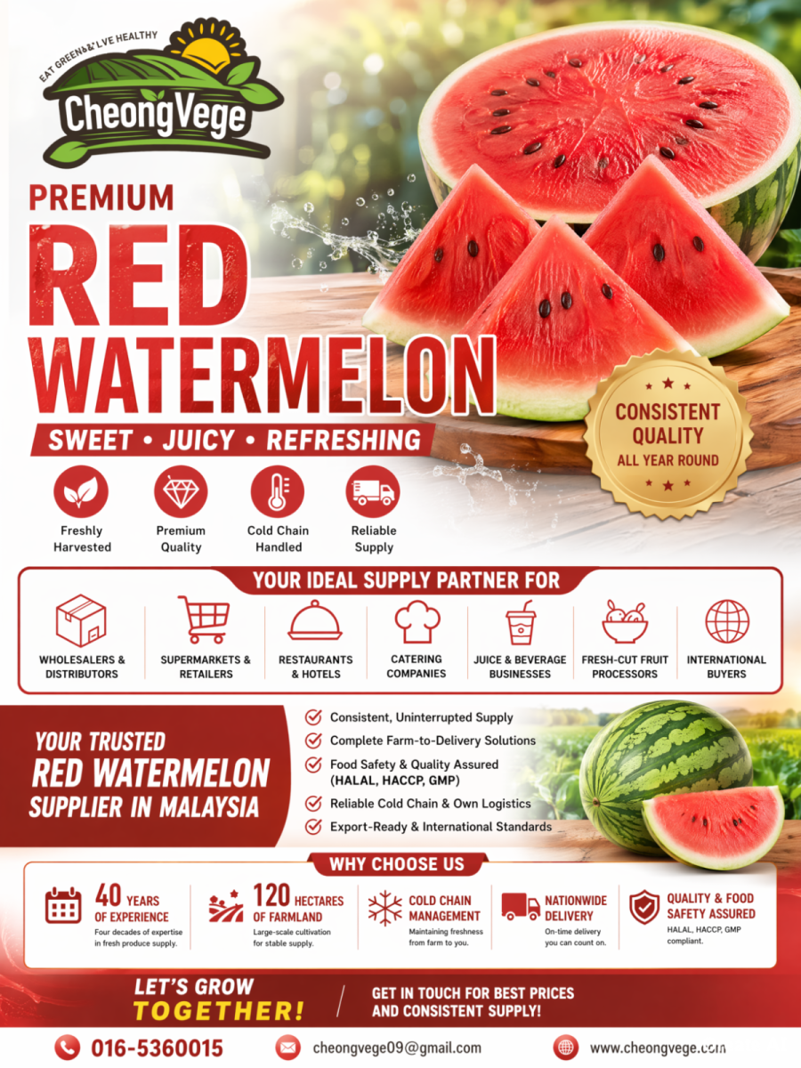 Red Watermelon Malaysia | Premium Fresh Watermelon Wholesale & Export Supplier | Cheong Vege