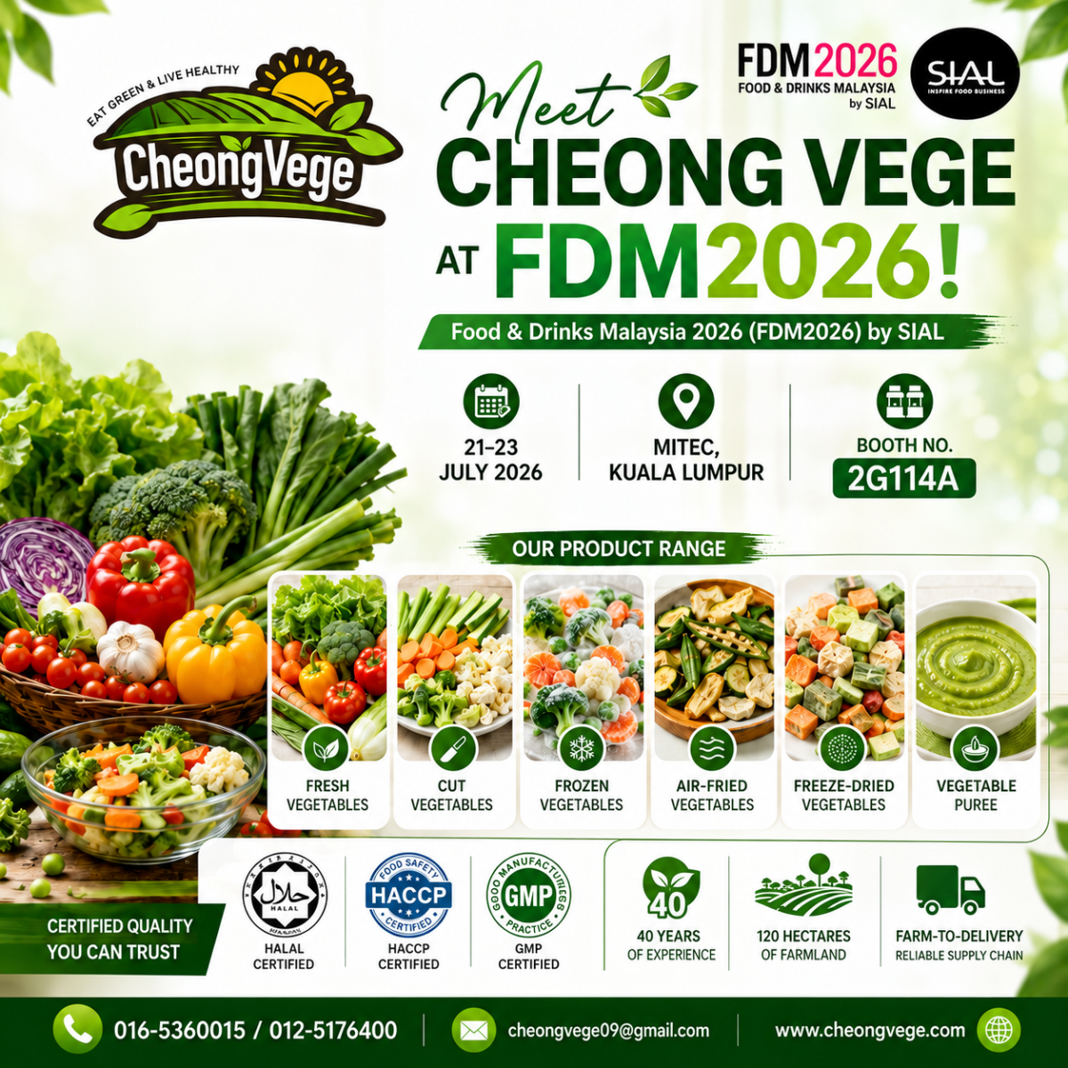 Cheong Vege to Exhibit at Food & Drinks Malaysia 2026 (FDM2026) at MITEC Kuala Lumpur