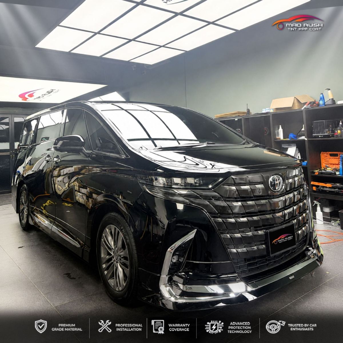 Toyota Alphard AGH40 Full Car PPF, 9H Ceramic Coating & Window Tint in Shah Alam Glenmarie