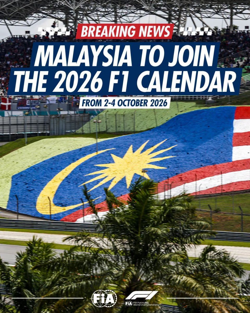 FORMULA 1 AND FIA CONFIRM MALAYSIA WILL JOIN 2026 CALENDAR AS HOST VENUE FOR BAHRAIN GRAND PRIX