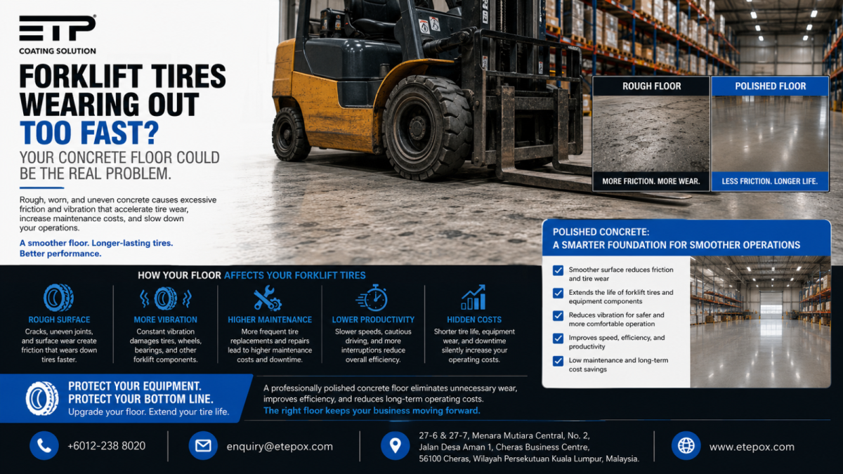 Forklift Tires Wearing Out Too Fast? Your Concrete Floor Could Be the Real Problem