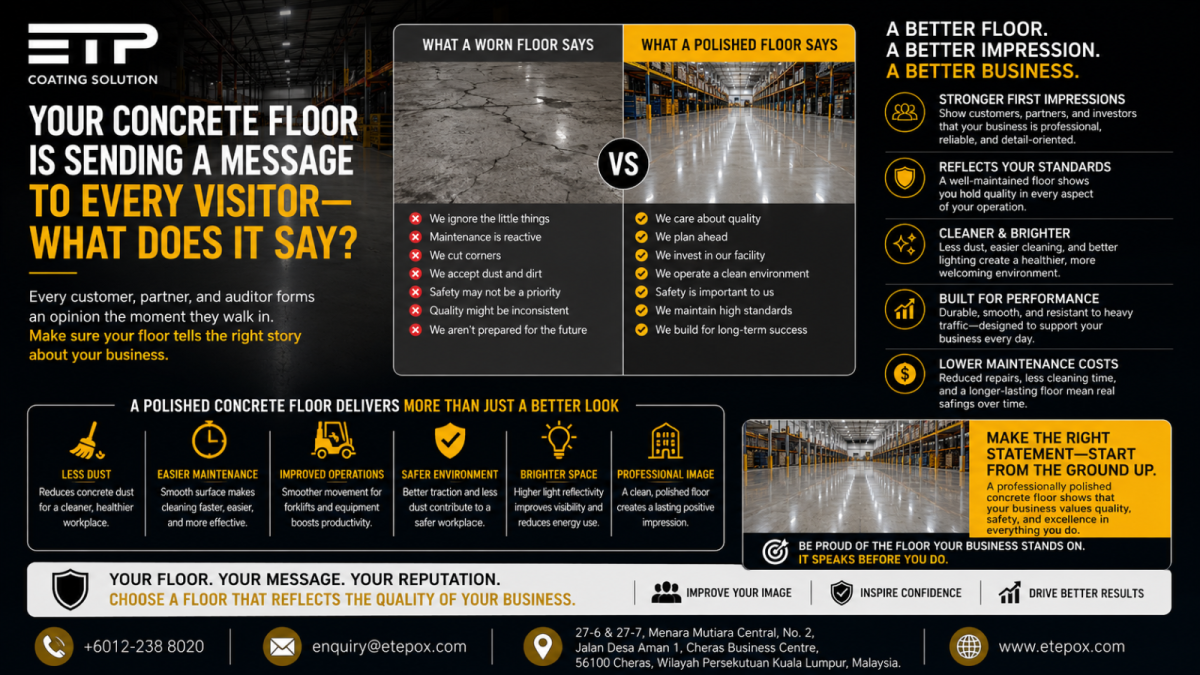 Your Concrete Floor Is Sending a Message to Every Visitor!What Does It Say?