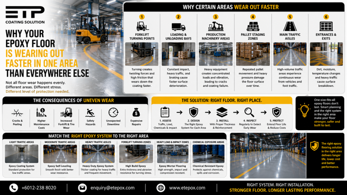 Why Your Epoxy Floor Is Wearing Out Faster in One Area Than Everywhere Else