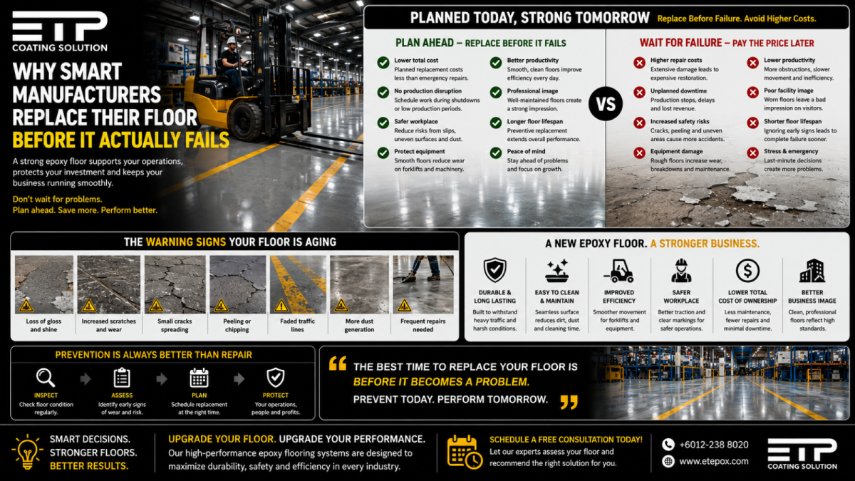 Why Smart Manufacturers Replace Their Floor Before It Actually Fails