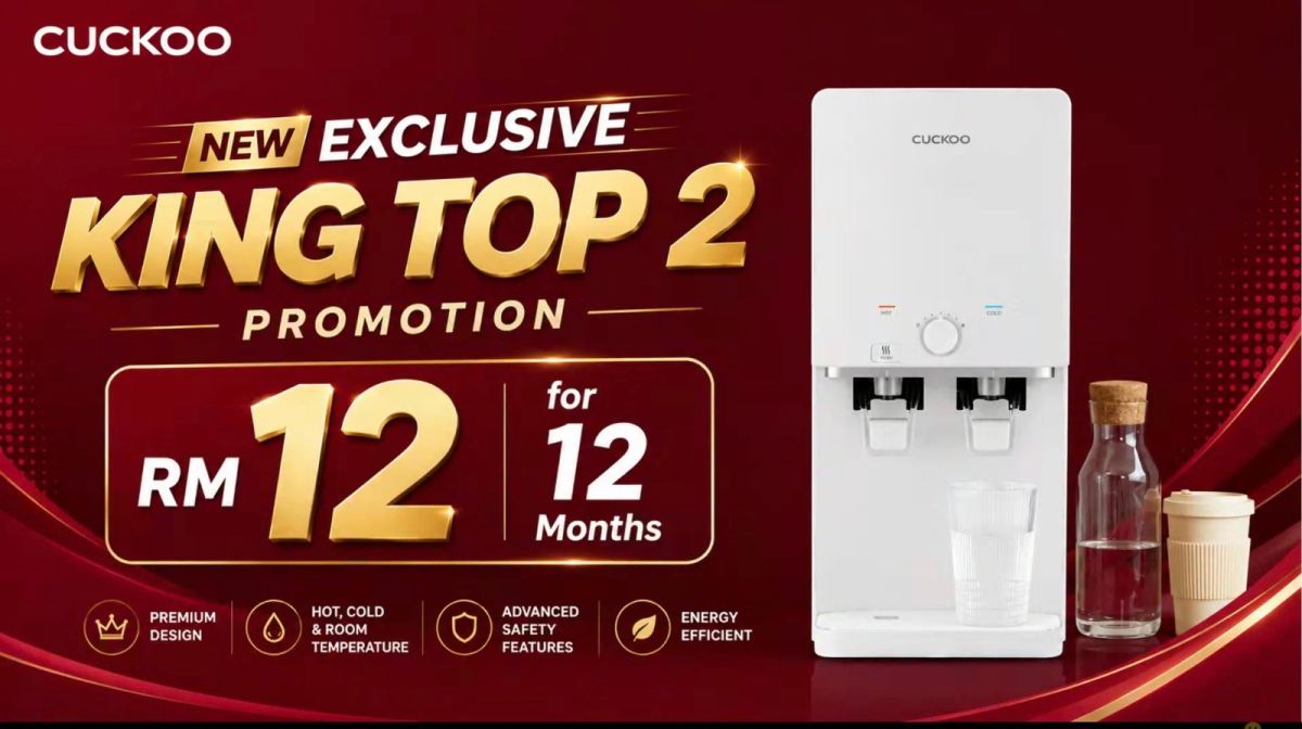 NEW CUCKOO King Top 2 Promotion   Only RM12 for the First 12 Months!