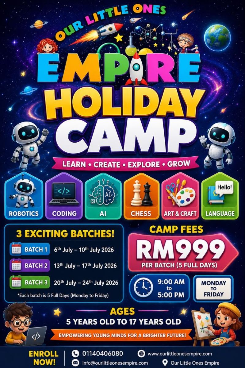 Our Little Ones Empire Holiday Camp 2026��Robotics, Coding, AI, Chess, Art & Language Camp for Ages 5 17