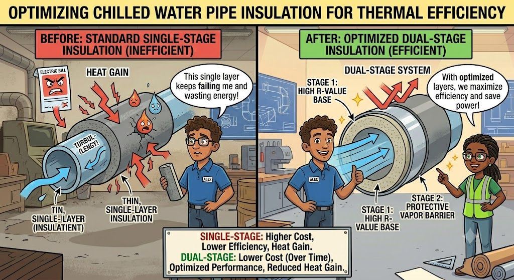 Optimizing Chilled Water Pipe Insulation for Thermal Efficiency