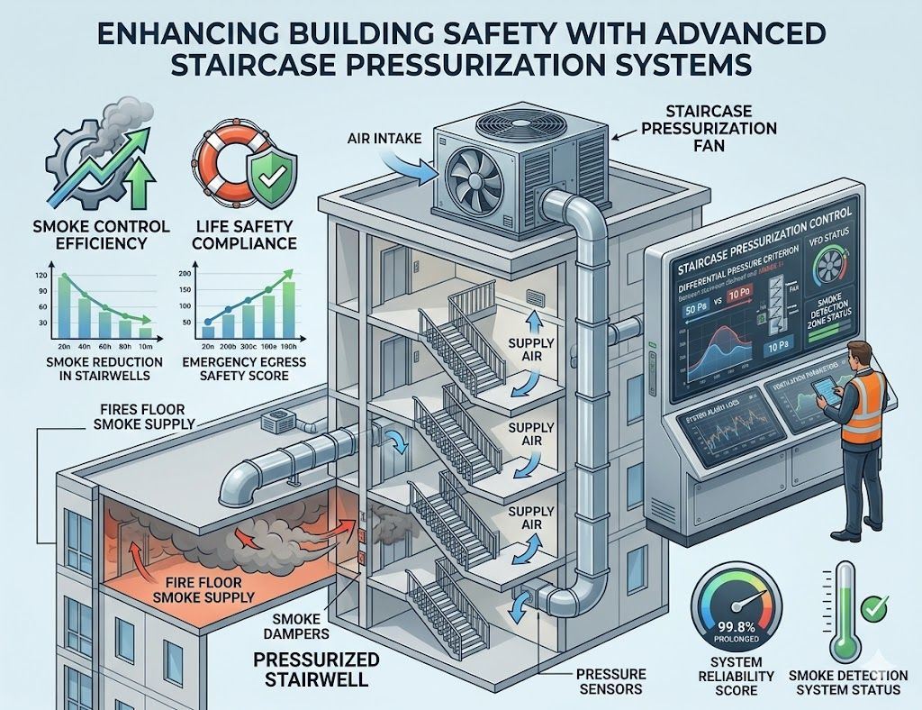 Enhancing Building Safety with Advanced Staircase Pressurization Systems