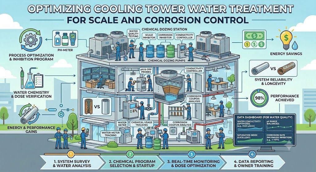 Optimizing Cooling Tower Water Treatment for Scale and Corrosion Control