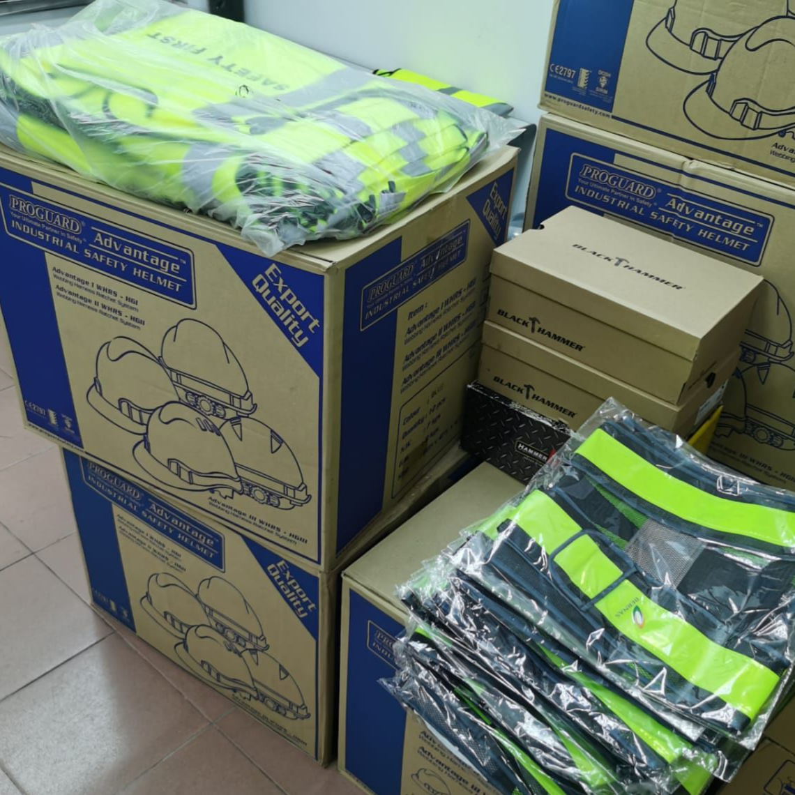 Industrial Workwear Shipment V-Shape Reflective Safety Vest, High Visibility PPE Apparel Successfully Supplied to Johor Bahru (JB), Pasir Gudang & Parit Sulong