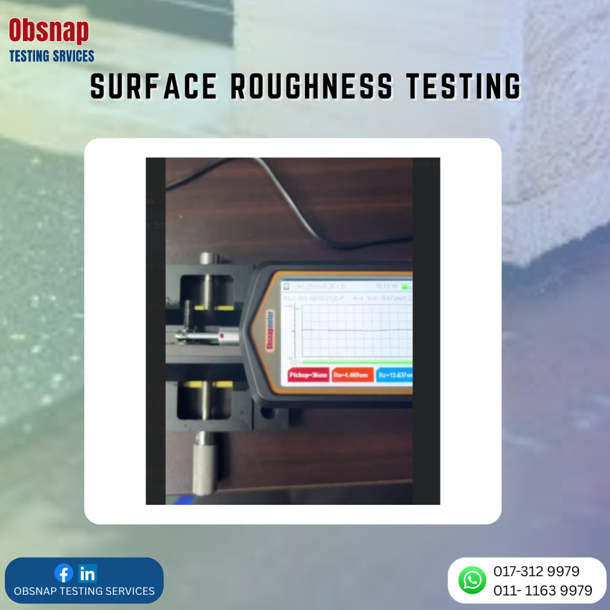  Surface Roughness Testing on a Screw Sample ISO 4287