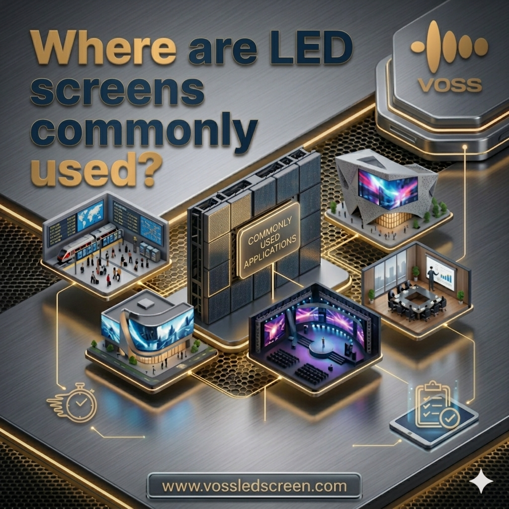 Where are LED screens commonly used?