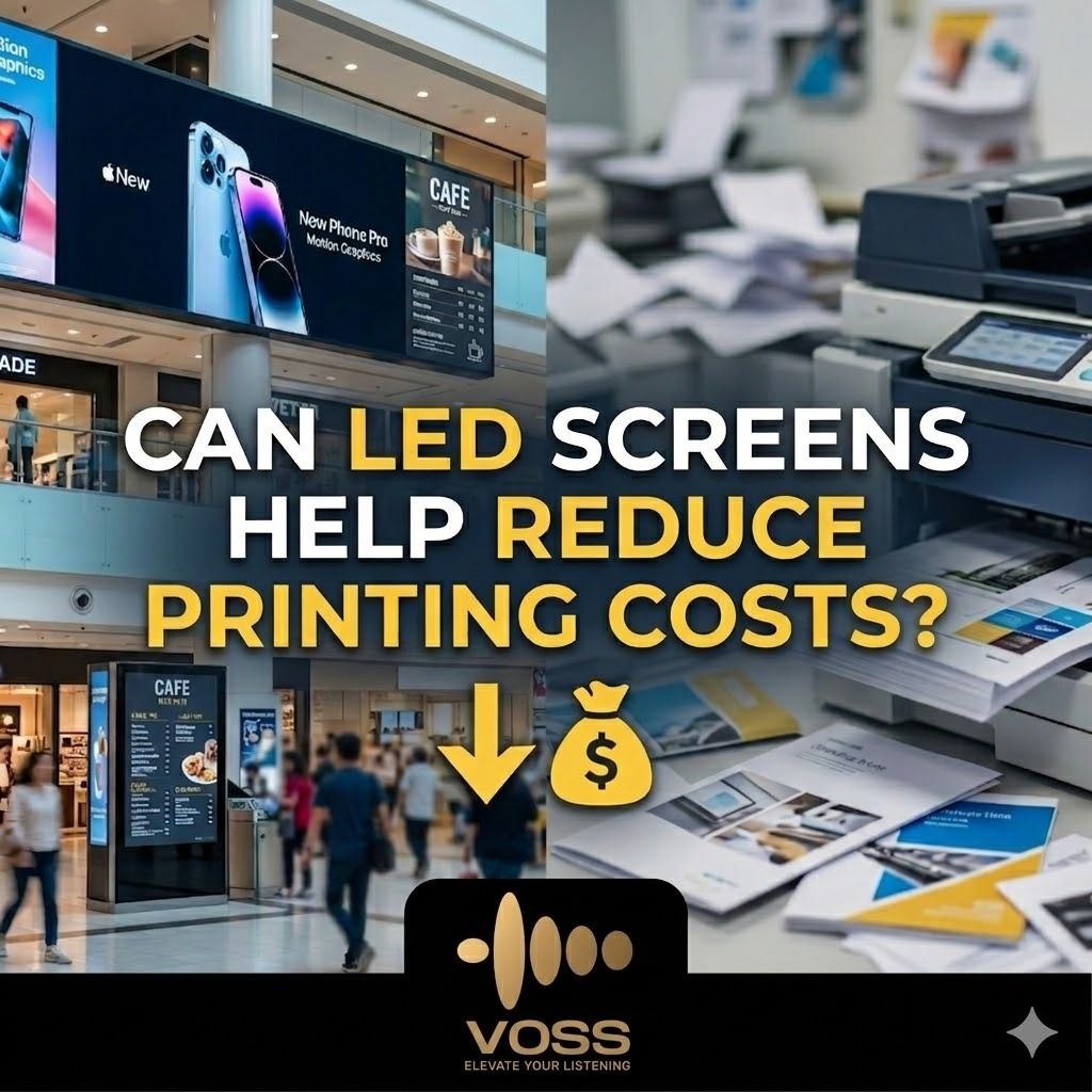 Can LED screens help reduce printing costs?
