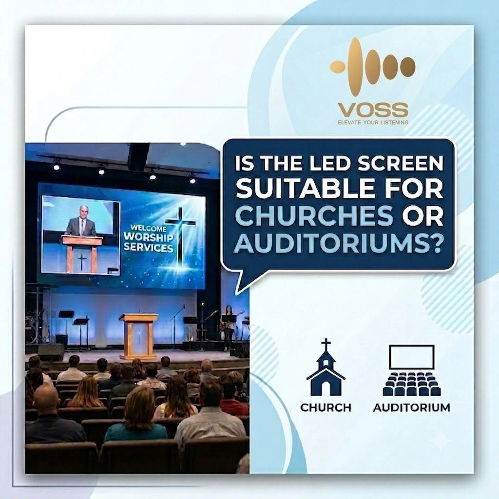 Is the LED screen suitable for churches or auditoriums?
